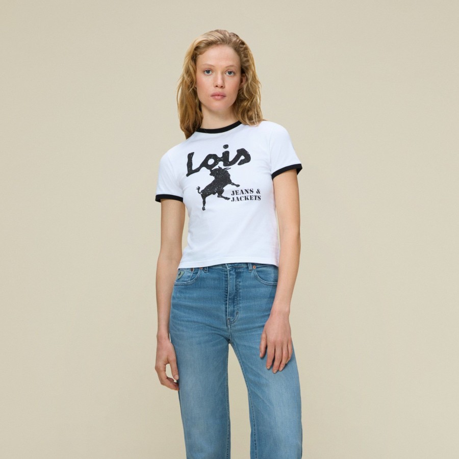 T-Shirts | LOIS Emma Black Legend - Tee 09 White/Black